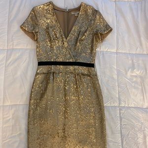 BURBERRY Gold Glitter Dress